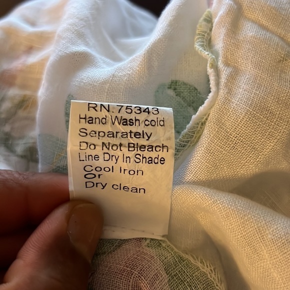 Lungo L’Arno white tropical 100% linen dress size medium midi maxi - Picture 8 of 12